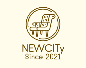 Armchair Furniture Badge logo design