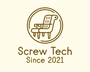 Armchair Furniture Badge logo design