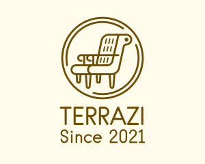 Armchair Furniture Badge logo design