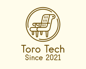 Armchair Furniture Badge logo design