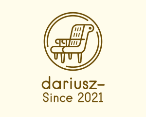 Interior - Armchair Furniture Badge logo design