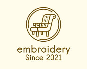 Armchair Furniture Badge logo design