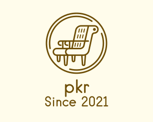 Armchair Furniture Badge logo design