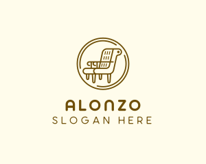 Armchair Furniture Badge logo design