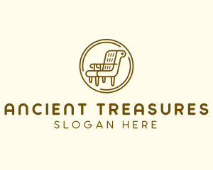 Armchair Furniture Badge logo design