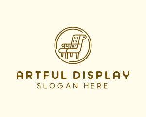 Armchair Furniture Badge logo design