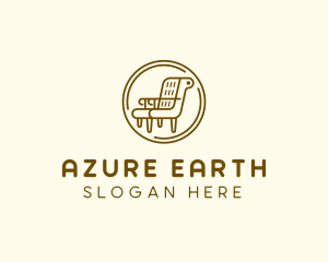 Armchair Furniture Badge logo design