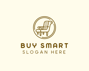 Armchair Furniture Badge logo design