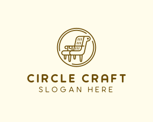 Armchair Furniture Badge logo design