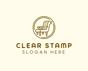 Armchair Furniture Badge logo design