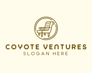 Armchair Furniture Badge logo design