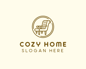 Armchair Furniture Badge logo design