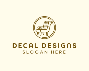 Armchair Furniture Badge logo design