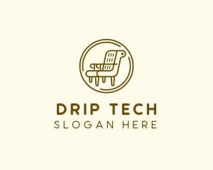 Armchair Furniture Badge logo design