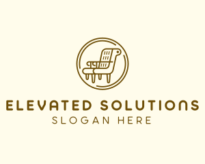 Armchair Furniture Badge logo design