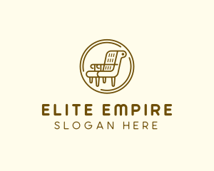 Armchair Furniture Badge logo design