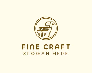 Armchair Furniture Badge logo design