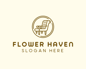 Armchair Furniture Badge logo design