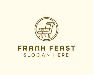 Armchair Furniture Badge logo design