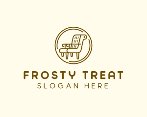 Armchair Furniture Badge logo design