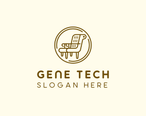 Armchair Furniture Badge logo design