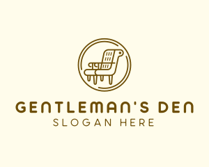 Armchair Furniture Badge logo design