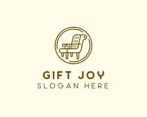 Armchair Furniture Badge logo design