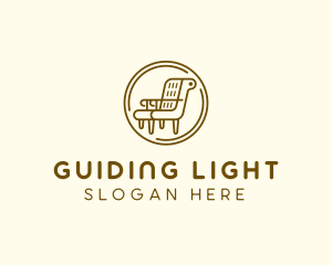 Armchair Furniture Badge logo design