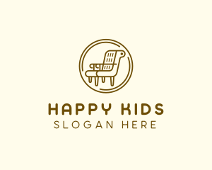 Armchair Furniture Badge logo design