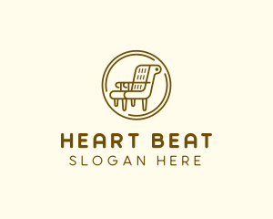 Armchair Furniture Badge logo design