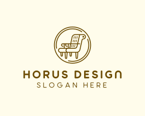 Armchair Furniture Badge logo design