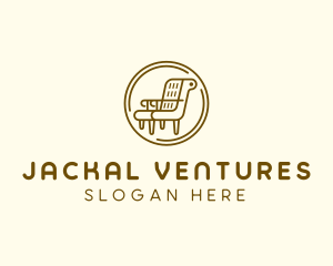 Armchair Furniture Badge logo design