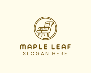 Armchair Furniture Badge logo design