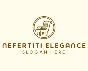 Armchair Furniture Badge logo design