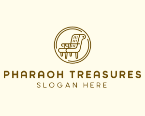 Armchair Furniture Badge logo design