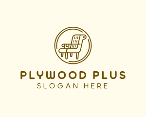 Armchair Furniture Badge logo design