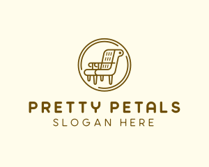 Armchair Furniture Badge logo design