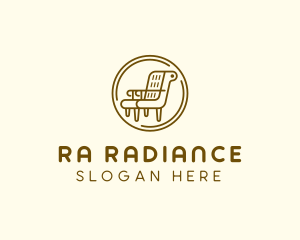 Armchair Furniture Badge logo design