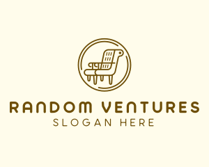 Armchair Furniture Badge logo design