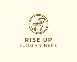 Armchair Furniture Badge logo design