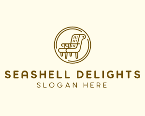 Armchair Furniture Badge logo design