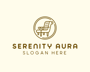 Armchair Furniture Badge logo design