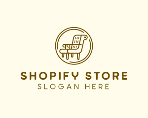 Armchair Furniture Badge logo design