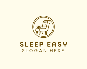 Armchair Furniture Badge logo design