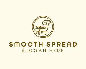 Armchair Furniture Badge logo design