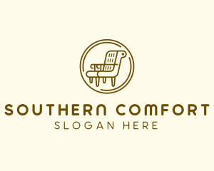 Armchair Furniture Badge logo design