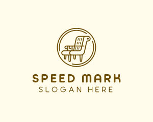 Armchair Furniture Badge logo design