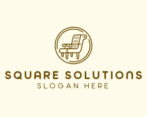 Armchair Furniture Badge logo design