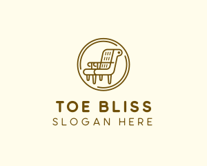 Armchair Furniture Badge logo design