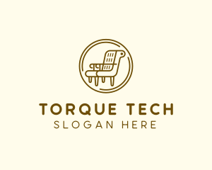 Armchair Furniture Badge logo design